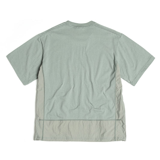 UNAFFECTED UN-SS21CS04 CONTRAST PANEL T-SHIRT - AQUA SMOKE