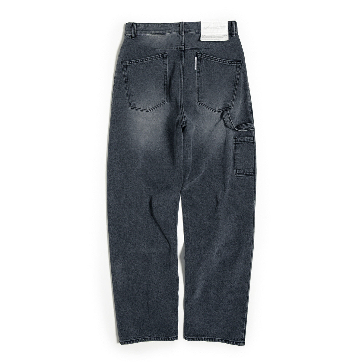 UNAFFECTED UN-SS21PT04 ONE TUCK WIDE DENIM - BLACK