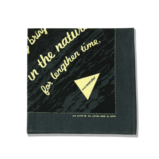 AND WANDER moonlight bandanna-Black