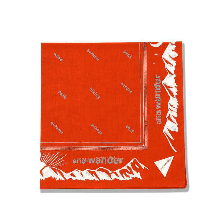AND WANDER Reflective words bandanna-Red