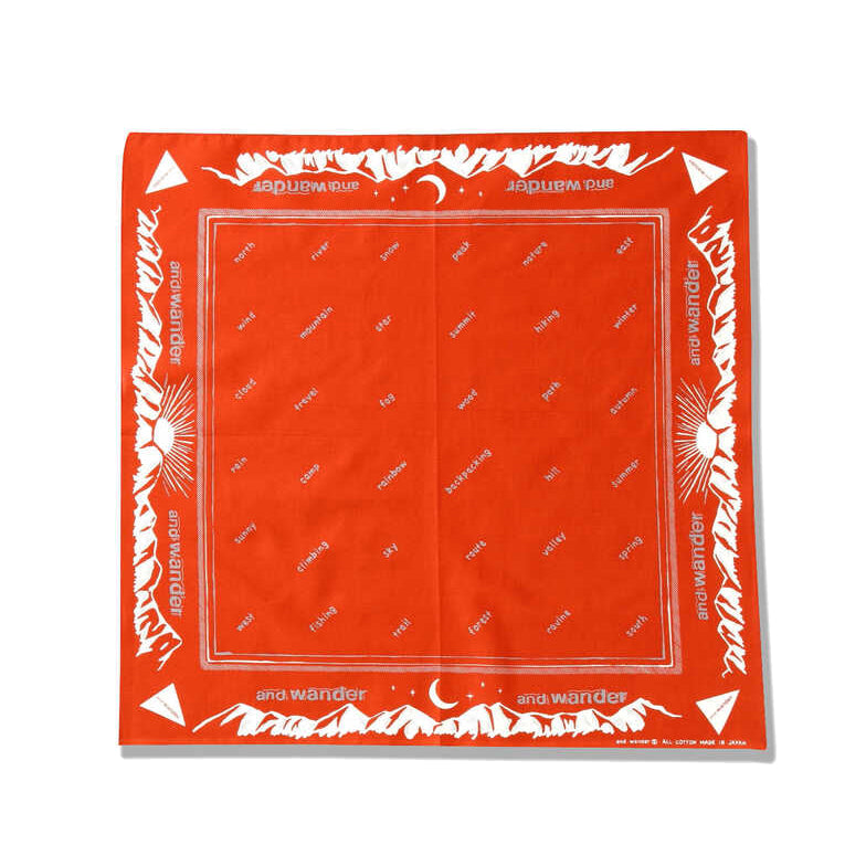 AND WANDER Reflective words bandanna-Red
