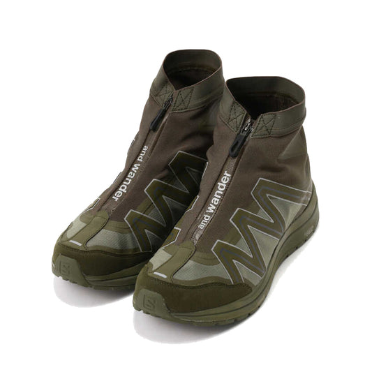 AND WANDER reflective highcut sneakers by SALOMON