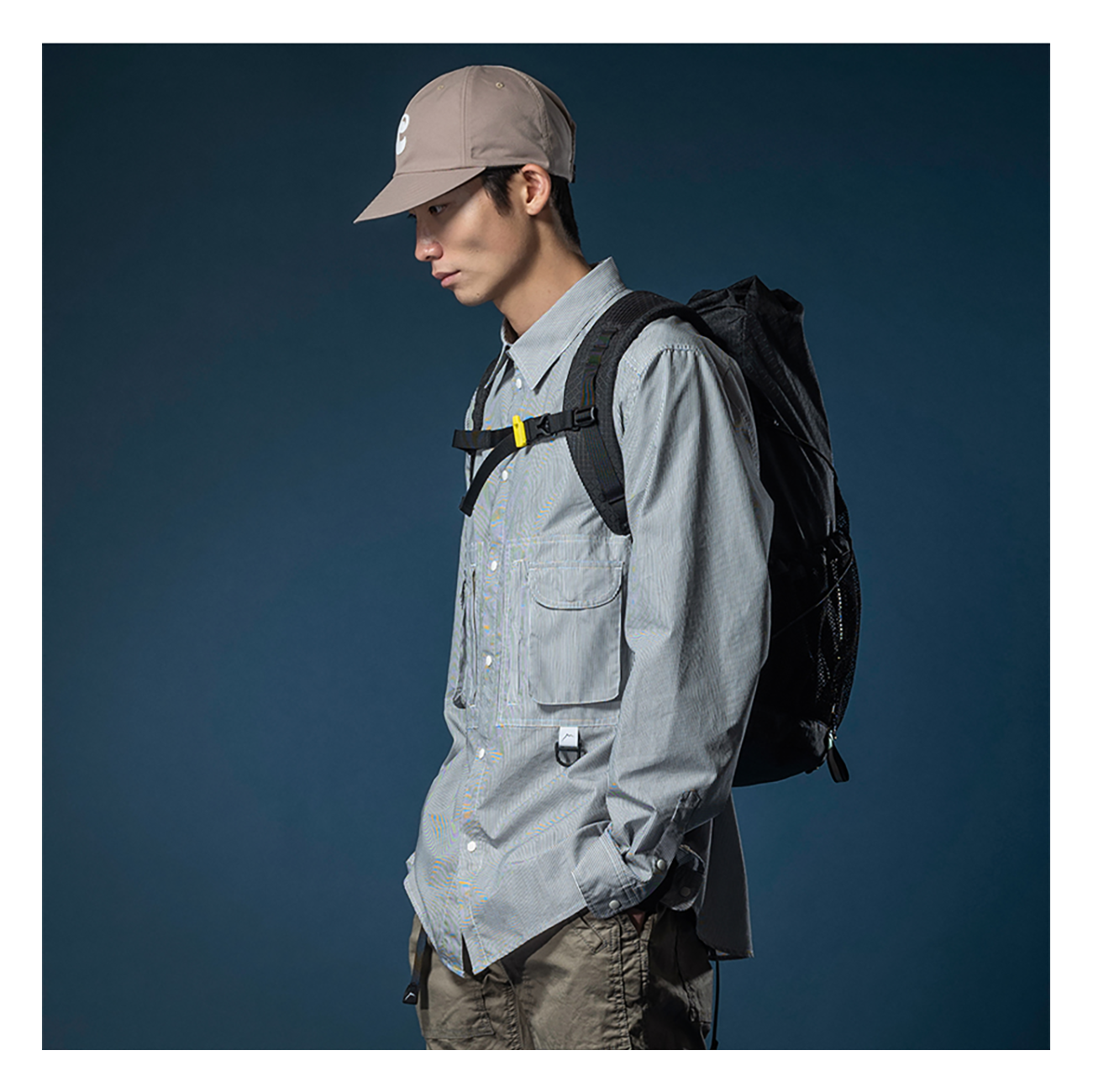 CAYL Double Pocket Hiker Shirts- Black Stripe