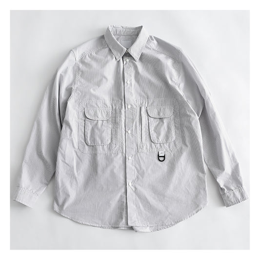 CAYL Double Pocket Hiker Shirts- Grey Stripe