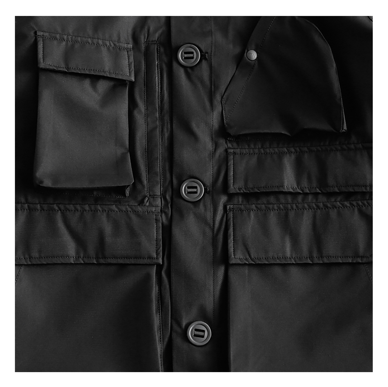 CAYL Light Mountain Collarless Jacket- black