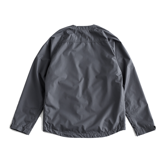 CAYL Light Mountain Collarless Jacket- Dark Grey