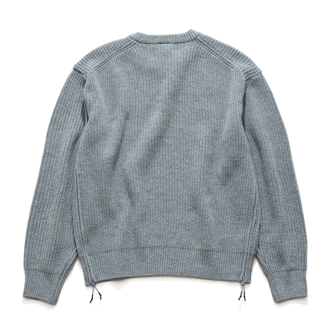 UNAFFECTED UN-FW21KN01 OVERSIZED CREWNECK KNIT- SAGE BLUE MELANGE