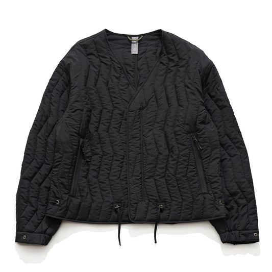 UNAFFECTED UN-FW21JK08 QUILTED CARDIGAN- BLACK