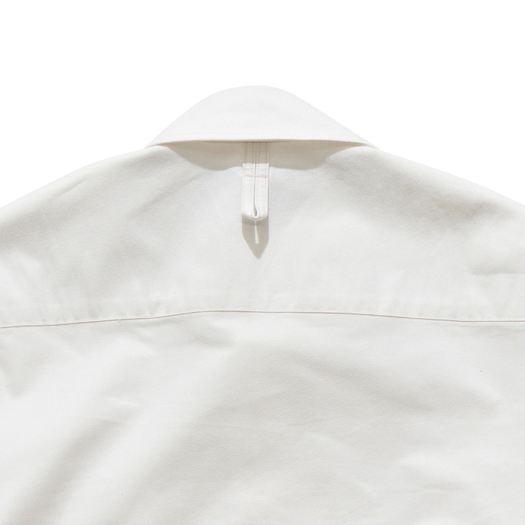 EASTLOGUE 2121FWSH03 SHOOTING SHIRT- WHITE OXFORD