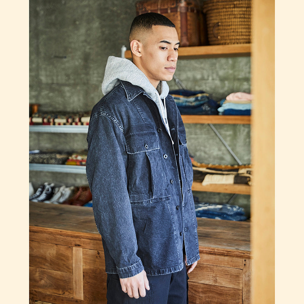 ORSLOW 01-6046-D61S US ARMY M-43 BLACK DENIM JACKET