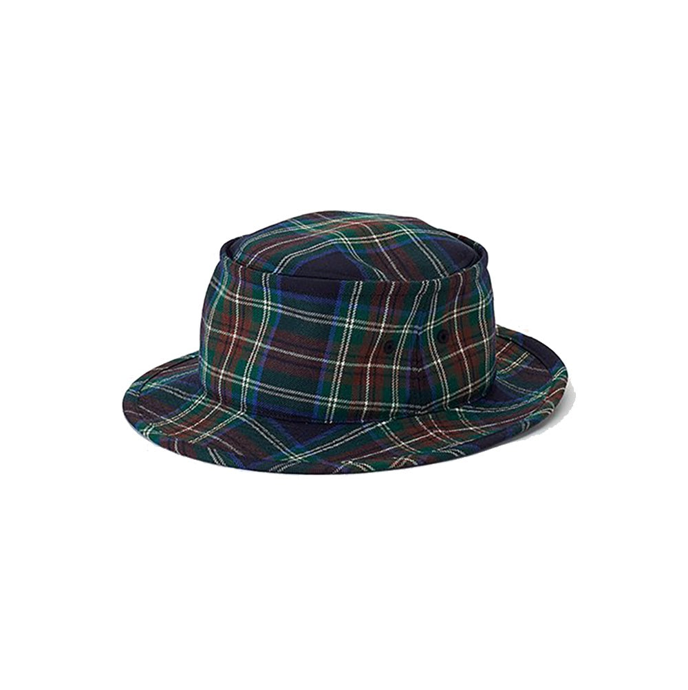 KIJIMA TAKAYUKI PLAID TENNIS HAT - Navy