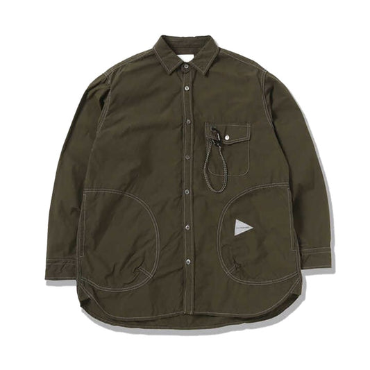 AND WANDER CORDURA cotton rip shirt khaki