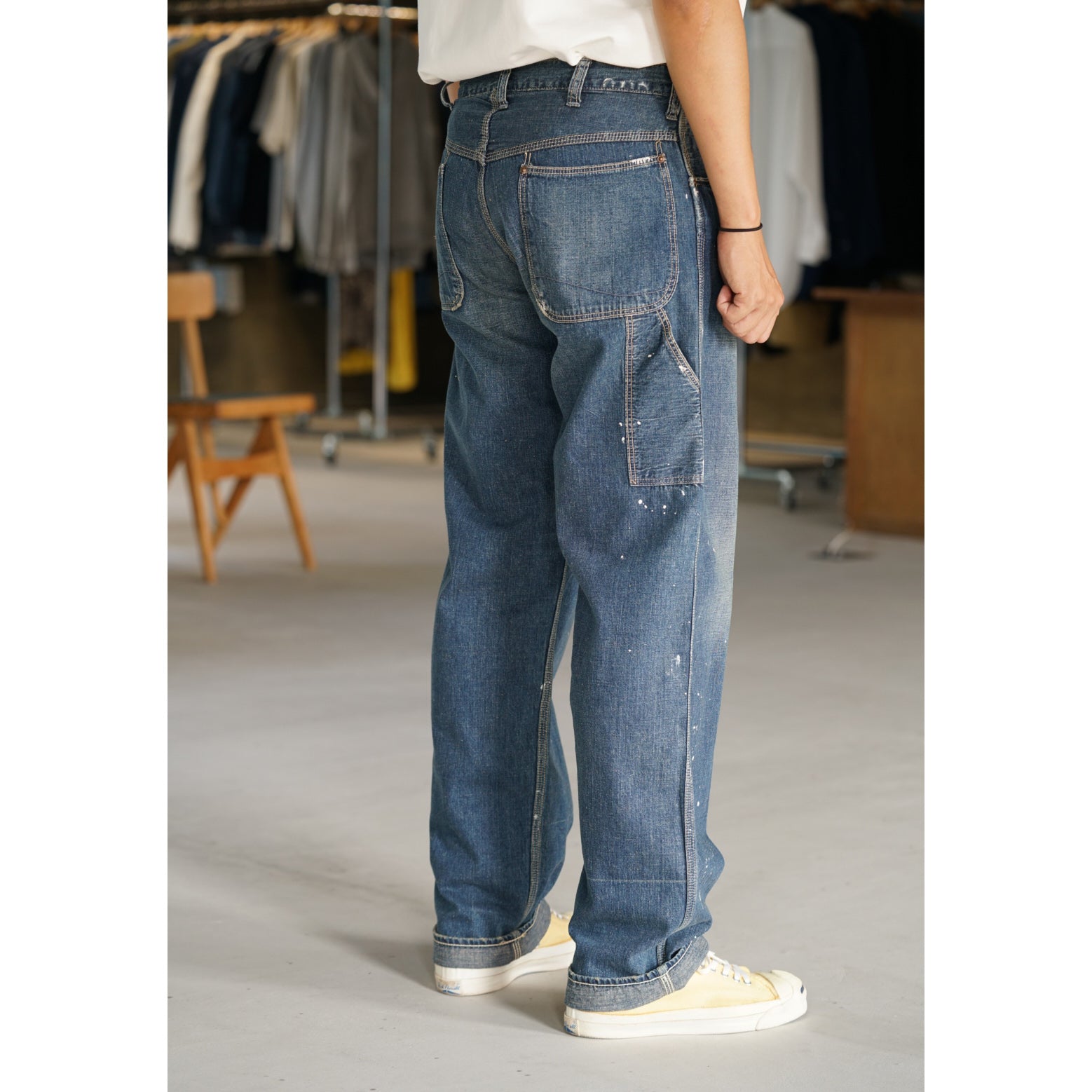 01-5120- P66 - Painters Pants Kinari Denim w/Paint - Ecru