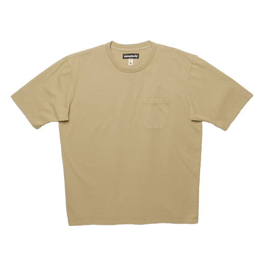 MONITALY M29701 18/1 JERSEY S/S POCKET TEE - 5.6OZ KHAKI