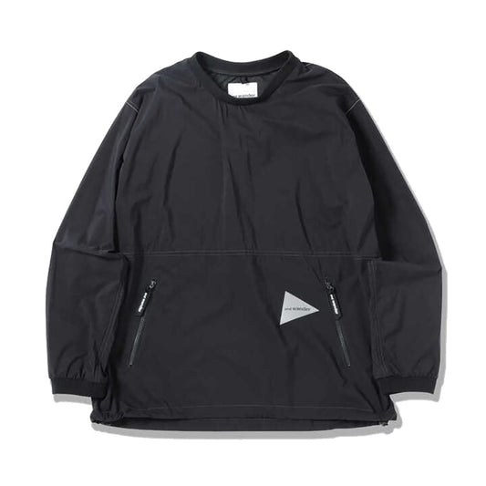 AND WANDER PERTEX wind long sleeve T black