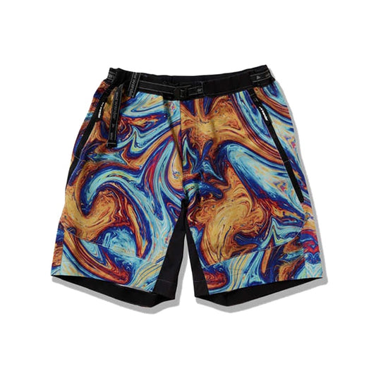 AND WANDER printed trek short pants blue mix