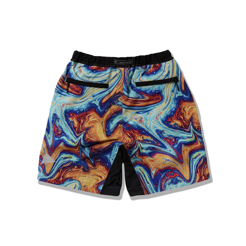 AND WANDER printed trek short pants blue mix