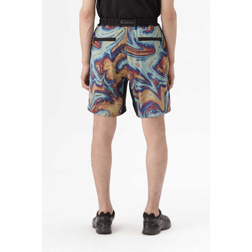 AND WANDER printed trek short pants blue mix