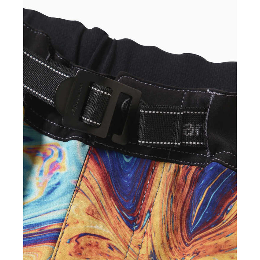 AND WANDER printed trek short pants blue mix