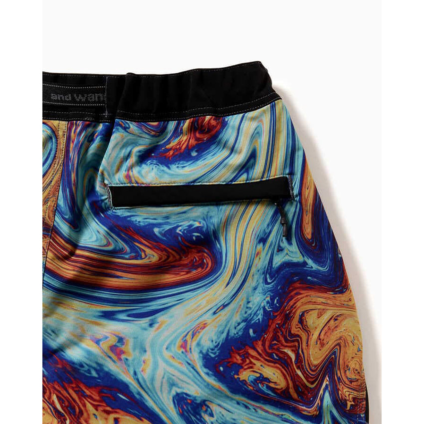 AND WANDER printed trek short pants blue mix