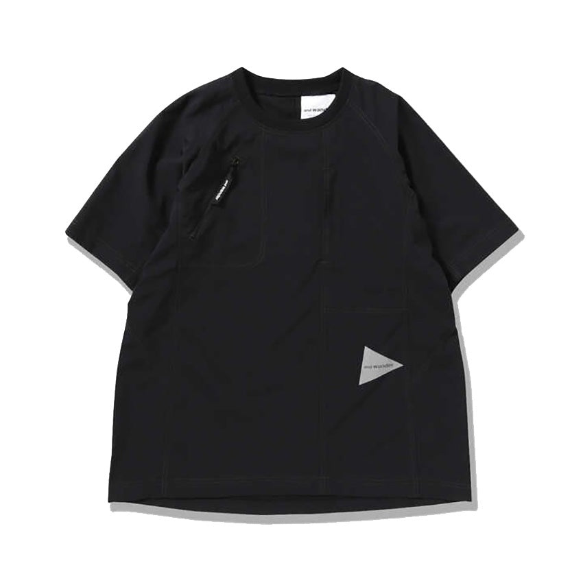 AND WANDER UV stretch rip pullover black