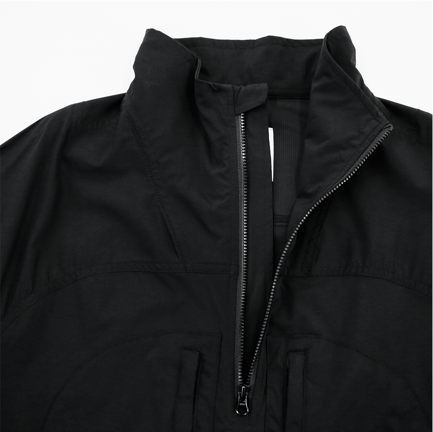 CAYL Stretch Nylon Half Zip Jacket / Black