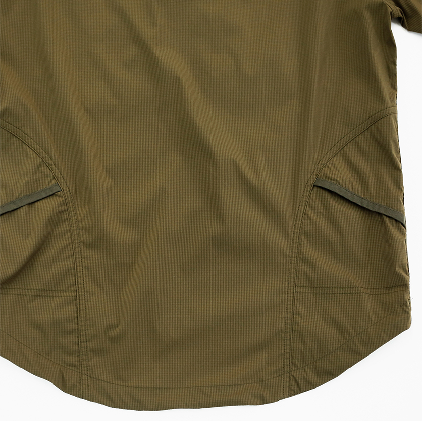 CAYL Stretch Nylon Half Zip Jacket / Brown Khaki