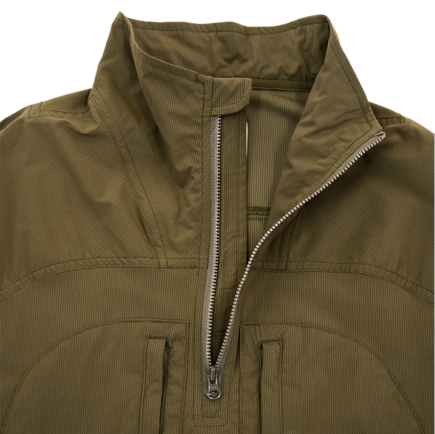 CAYL Stretch Nylon Half Zip Jacket / Brown Khaki