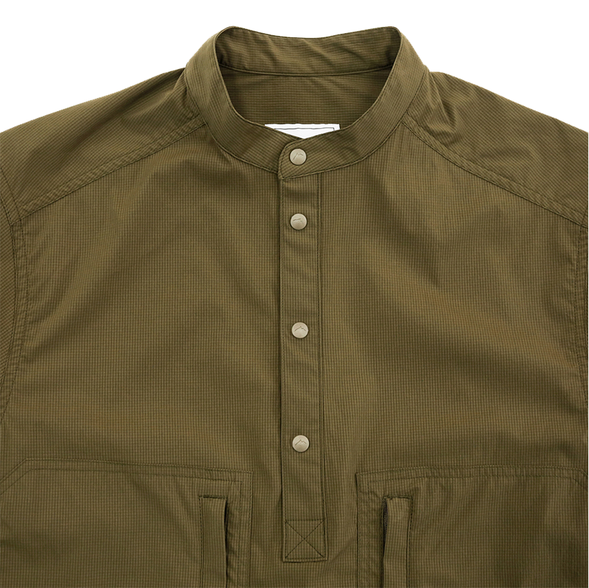 CAYL Stretch Nylon Pullover Shirts / Brown Khaki