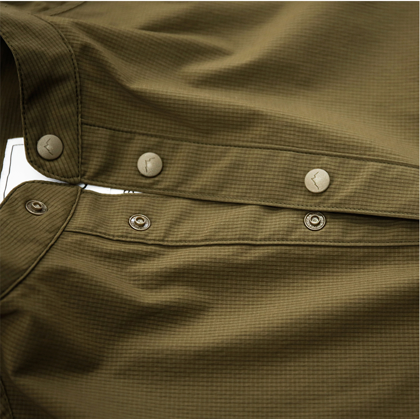 CAYL Stretch Nylon Pullover Shirts / Brown Khaki