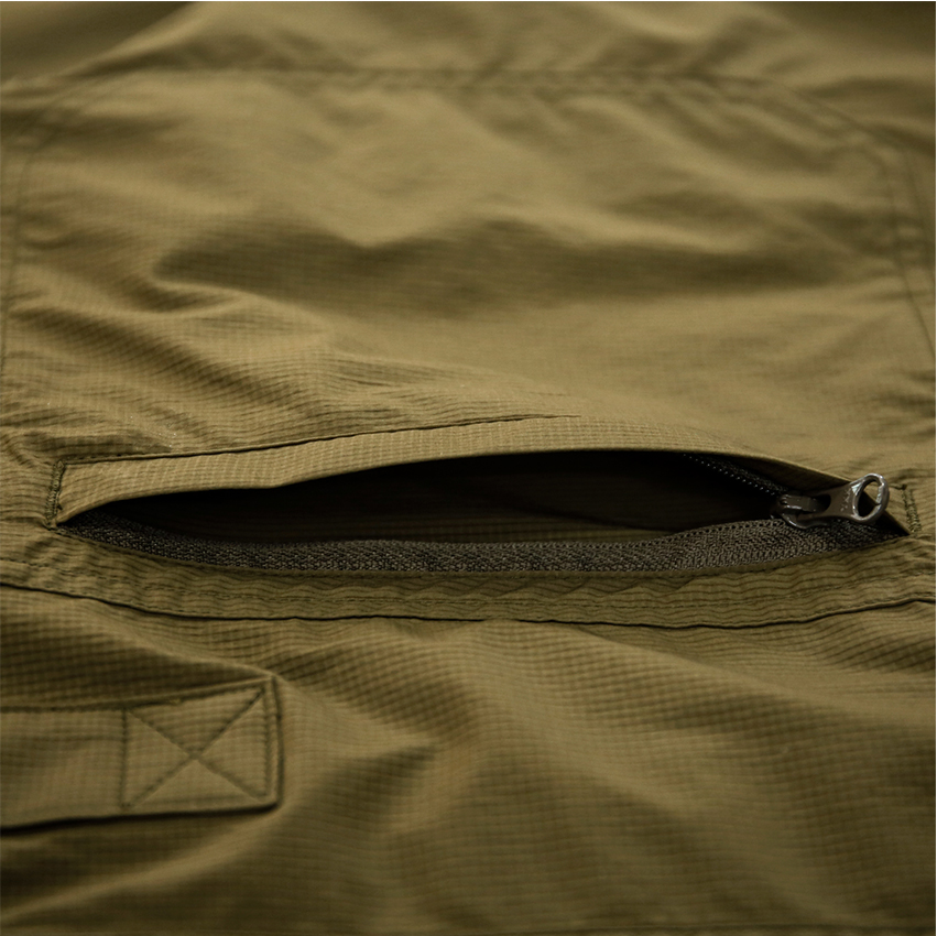 CAYL Stretch Nylon Pullover Shirts / Brown Khaki