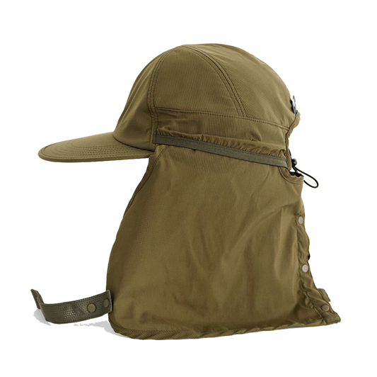 CAYL Stretch Nylon Sunvisor Cap (Solid) / Brown Khaki