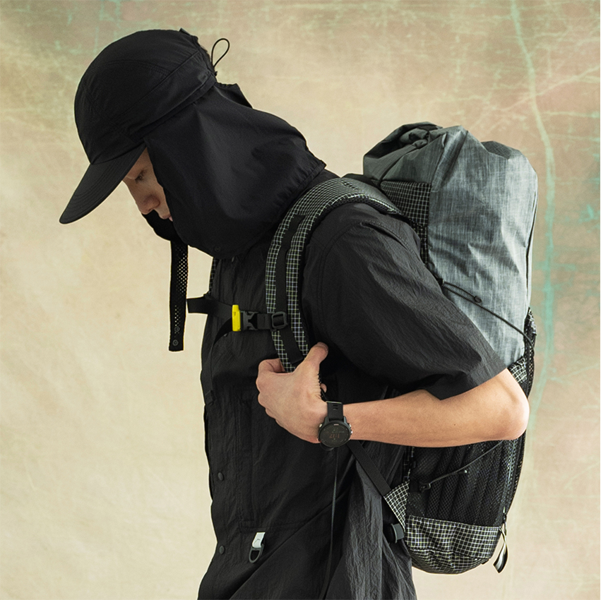 CAYL Stretch Nylon Sunvisor Cap Solid / Black