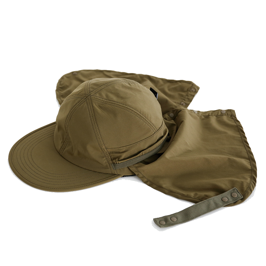 CAYL Stretch Nylon Sunvisor Cap (Solid) / Brown Khaki