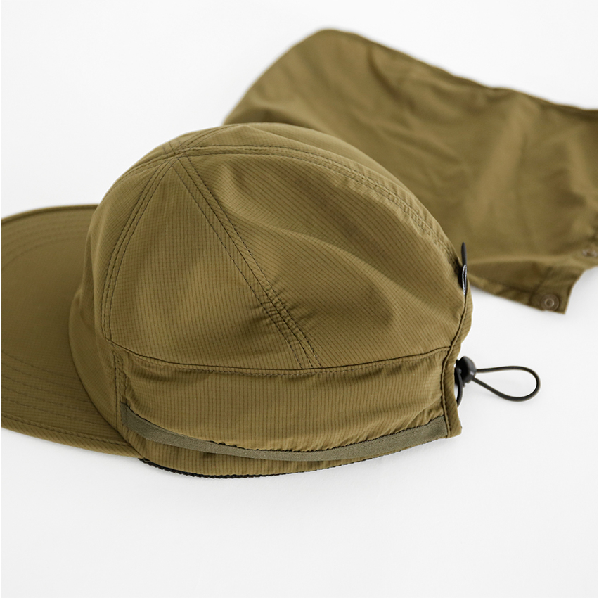 CAYL Stretch Nylon Sunvisor Cap (Solid) / Brown Khaki